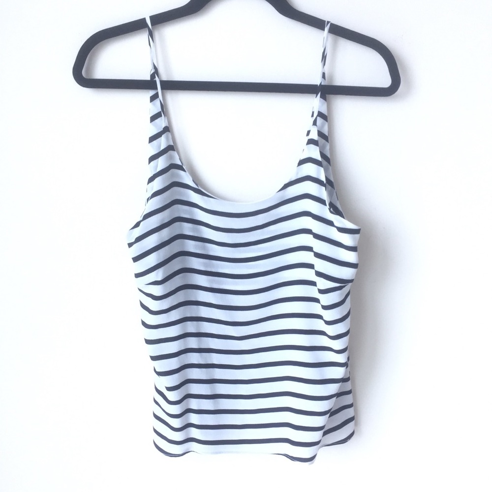 Silk B&W stripe camisole